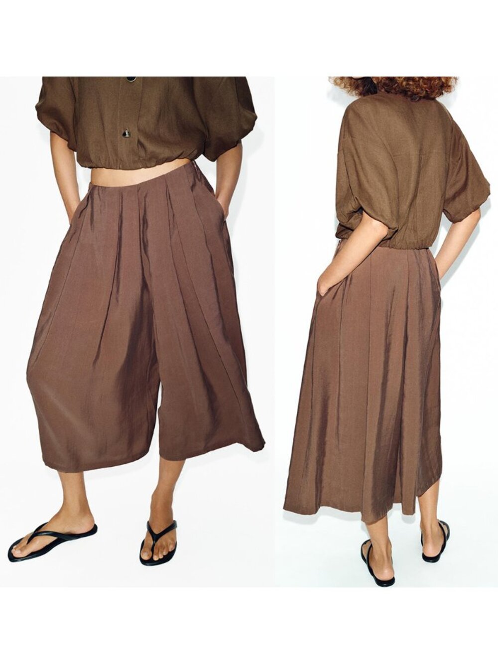 NEW ZARA long flowy short 3293